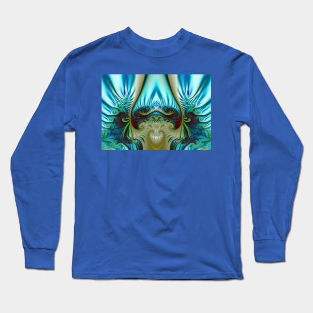 The Wizard Wore Aqua and Ivory Long Sleeve T-Shirt by barrowda